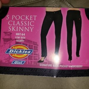 New-Women's Dickies 5 pocket khaki classic skinny pants size 1